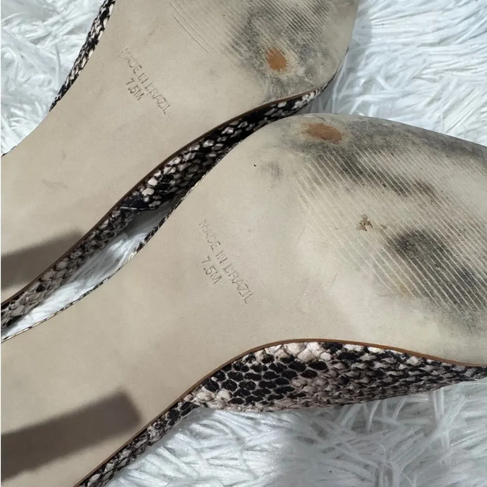 STEVE MADDEN Elyse Mule In Natural Snake Print 7.5